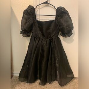 Black empire waist dress - XS